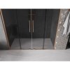 Mexen Velar L Duo, posuvné sprchové dveře do otvoru 200 cm, 8mm šedé sklo, měděná matná, 871-200-003-42-65