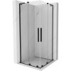 Mexen Velar L Duo, sprchový kout s posuvnými dveřmi 100 x 100 cm, 8mm čiré sklo, černá matná, 871-100-100-02-03-70