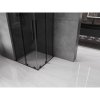 Mexen Velar L Duo, sprchový kout s posuvnými dveřmi 100 x 100 cm, 8mm šedé sklo, černá matná, 871-100-100-02-43-70