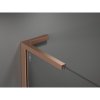 Mexen Velar L Duo, sprchový kout s posuvnými dveřmi 100 x 100 cm, 8mm šedé sklo, měděná matná, 871-100-100-02-43-65