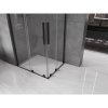 Mexen Velar L Duo, sprchový kout s posuvnými dveřmi 100 x 90 cm, 8mm čiré sklo, černá matná, 871-100-090-02-03-70