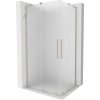 Mexen Velar L Duo, sprchový kout s posuvnými dveřmi 100 x 90 cm, 8mm sklo námraza, broušená ocel, 871-100-090-02-33-97