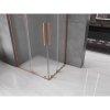 Mexen Velar L Duo, sprchový kout s posuvnými dveřmi 100 x 90 cm, 8mm sklo námraza, měděná matná, 871-100-090-02-33-65