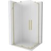 Mexen Velar L Duo, sprchový kout s posuvnými dveřmi 100 x 90 cm, 8mm sklo námraza, zlatá matná, 871-100-090-02-33-55