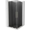 Mexen Velar L Duo, sprchový kout s posuvnými dveřmi 80 x 80 cm, 8mm šedé sklo, broušená ocel, 871-080-080-02-43-97