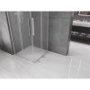 Mexen Velar L Duo, sprchový kout s posuvnými dveřmi 90 x 90 cm, 8mm sklo námraza, broušená ocel, 871-090-090-02-33-97