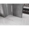 Mexen Velar L, posuvná sprchová zástěna Walk-in 100 x 200 cm, 8mm sklo námraza, broušená ocel, 871-100-003-33-97