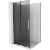 Mexen Velar L, posuvná sprchová zástěna Walk-in 110 x 200 cm, 8mm šedé sklo, broušená ocel, 871-110-003-43-97