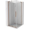 Mexen Velar L, sprchový kout s posuvnými dveřmi 100 x 100 cm, 8mm čiré sklo, měděná matná, 871-100-100-03-65