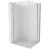 Mexen Velar L, sprchový kout s posuvnými dveřmi 100 x 110 cm, 8mm sklo námraza, broušená ocel, 871-100-110-33-97