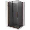 Mexen Velar L, sprchový kout s posuvnými dveřmi 100 x 120 cm, 8mm šedé sklo, měděná matná, 871-100-120-43-65
