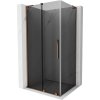 Mexen Velar L, sprchový kout s posuvnými dveřmi 110 x 75 cm, 8mm šedé sklo, růžové zlato, 871-110-075-43-60
