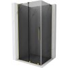 Mexen Velar L, sprchový kout s posuvnými dveřmi 110 x 80 cm, 8mm šedé sklo, zlatá lesklá, 871-110-080-43-50