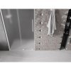 Mexen Velar, posuvné sprchové dveře do otvoru 100 cm, 8mm sklo námraza, bílá matná, 871-100-000-31-20