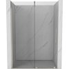 Mexen Velar, posuvné sprchové dveře do otvoru 150 cm, 8mm čiré sklo, broušená ocel, 871-150-000-01-97