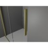 Mexen Velar, sprchová zástěna s posuvnými dveřmi Walk-in 120 x 200 cm, 8mm šedé sklo, zlatá matná, 871-120-000-43-55