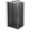 Mexen Velar, sprchový kout s posuvnými dveřmi 100 x 90 cm, 8mm šedé sklo, černá matná, 871-100-090-41-70
