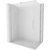 Mexen Velar, sprchový kout s posuvnými dveřmi 130 x 70 cm, 8mm sklo námraza, broušená ocel, 871-130-070-31-97