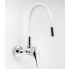 Ferro Zumba - Dřezová baterie s elastickým ramenem 100mm, bílá-chrom, 94484,0B