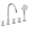 Sapho, TRAX pětiprvková baterie na okraj vany, chrom, 632