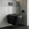 Rea Julio, závěsná WC mísa Rimless 510x345x315 mm, černá matná, REA-C6550