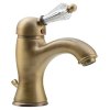 Sapho, KIRKÉ CRYSTAL stojánková umyvadlová baterie s výpustí, křišťálová páčka, bronz, KI02KB