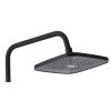 Rea Storm, sprchová-vanová souprava dešťovou hlavovou a ruční sprchovou hlavicí, černá matná, REA-P9532