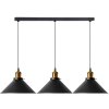 Toolight Porto, závěsné stropní svítidlo 3xE27 APP017-3CP, černá-zlatá, OSW-00206