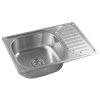 Aqualine, Nerezový dřez s okapem 66x18x42 cm, AQ6642B
