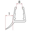 Polysan, Spodní těsnění pod pevné sklo 8mm, 1000mm, NDRL03