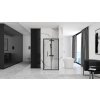 Rea Rapid Fold, sprchový kout se skládacími dveřmi 100x80cm, čiré sklo, černý profil, KPL-09904