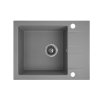 Kuchinox Shire, 1-komorový granitový dřez s krátkým odkapávačem 570x440x185 mm, šedá, LAV-SBS_513Y