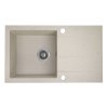 Kuchinox Shire, 1-komorový granitový dřez s odkapávačem 760x440x185 mm, béžová, LAV-SBS_411Y