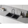 Kuchinox Shire, vysoká dřezová baterie s U-tvarovanou výlevkou h-499, chrom-černá matná, LAV-BQH_778D