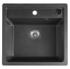 Sapho, Granitový vestavný mono dřez, 53x50cm, černý, GR1034