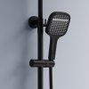 Rea Bari, sprchový set s hlavovou a ruční sprchovou hlavicí, černá matná, REA-P0891