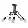 Toolight Paradise, 5-ramenné stropní svítidlo 5xE27, 392252, černá matná, OSW-04012