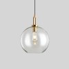 Toolight, skleněné kulové závěsné stropní svítidlo 25 cm APP630-1CP, zlatá, OSW-05635