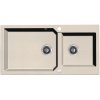 Kuchinox Milos, 2-komorový granitový dřez 980x500x215 mm + sifon, béžová, LAV-SPM_4209