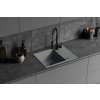 Kuchinox Laut, 1-komorový granitový dřez 560x440x174 mm + sifon, šedá, LAV-SBZ_513Y