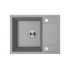 Kuchinox Viti, 1-komorový granitový dřez 560x440x175 mm + sifon, šedá, LAV-SBX_513Y