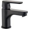 Kuchinox Dima, umyvadlová baterie včetně odtokové zátky ClickClack h-132, černá matná, LAV-BQD_722D