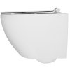 Gamma Mut, závěsná WC mísa 48x37 cm Rimless s pomalu padajícím sedadlem, bílá lesklá, GMA-MUT-203