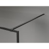 Mexen Kioto-F, sprchová zástěna s rámem 140 x 202 cm, 8 mm čiré sklo, černý profil, 800-140-104-70-00