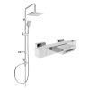Mexen Sven vanovo-sprchový set s dešťovou sprchou a vanovou termostatickou baterií Cube, chromová, 77360262-00