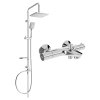 Mexen Sven vanovo-sprchový set s dešťovou sprchou a vanovou termostatickou baterií Nox, chromová, 77350262-00