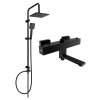 Mexen Tord sprchový set s dešťovou sprchou a sprchovou baterií Zero, černá, 77910200-70