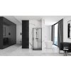 Rea - PUNTO BLACK MAT sprchový kout 80 x 80 cm, čiré sklo/černý profil, REA-K4800
