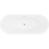 Mexen Lotos, volně stojící vana 180 x 75 cm, bílá, přepad broušený nikl, 52051807700-97