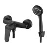 Kuchinox Atez, nástěnná sprchová baterie s ruční sprchovou soupravou, černá matná, LAV-BTK_741D